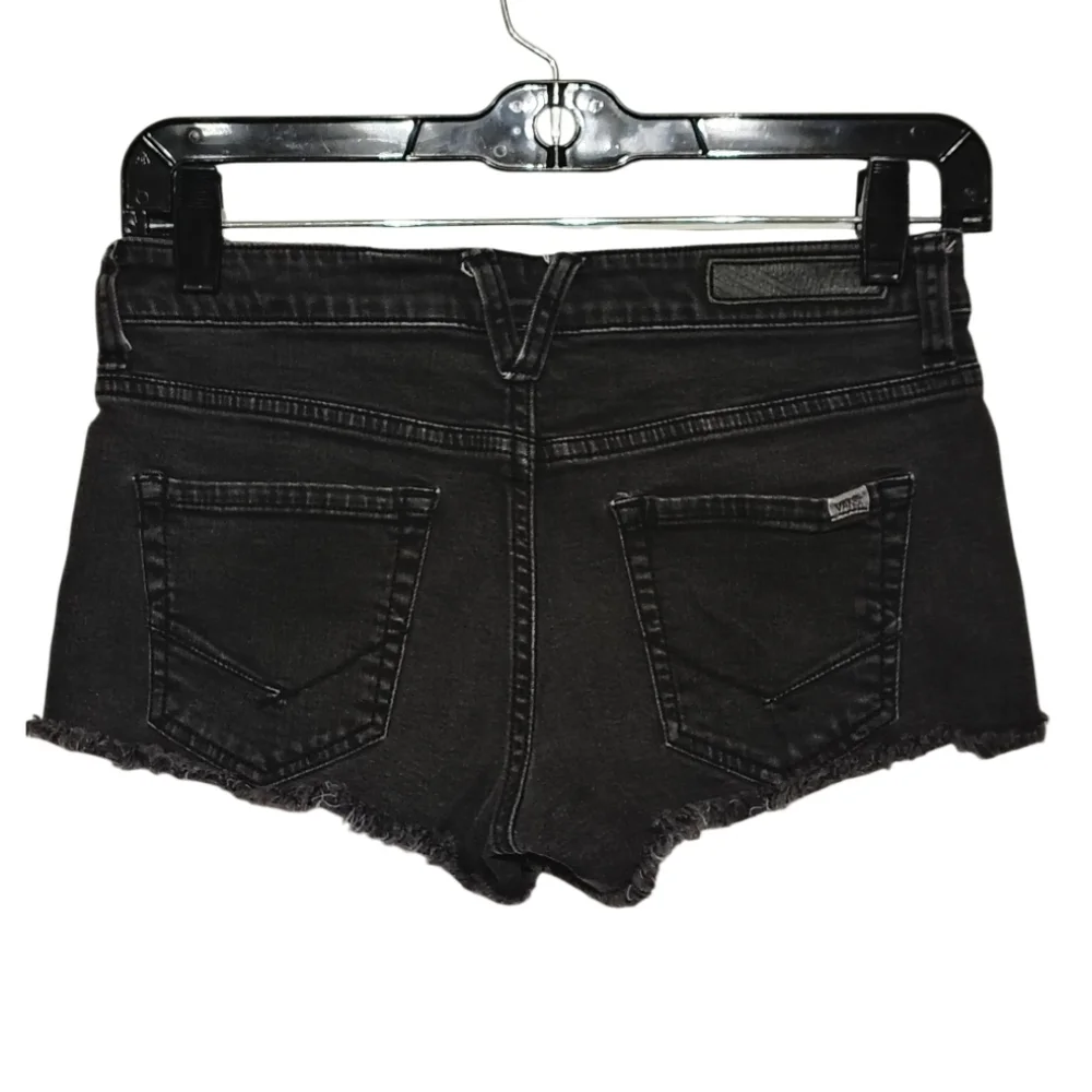 Vintage Vans Grommet Cut Off Jean Shorts Size 3 Black Denim Shorts 2 Inch Inseam